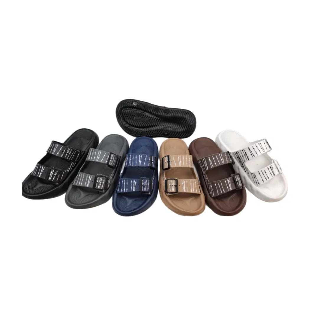 Wholesale Summer Flat Comfortable Beach Outdoor Leisure Sandals for Men Mules Shoes