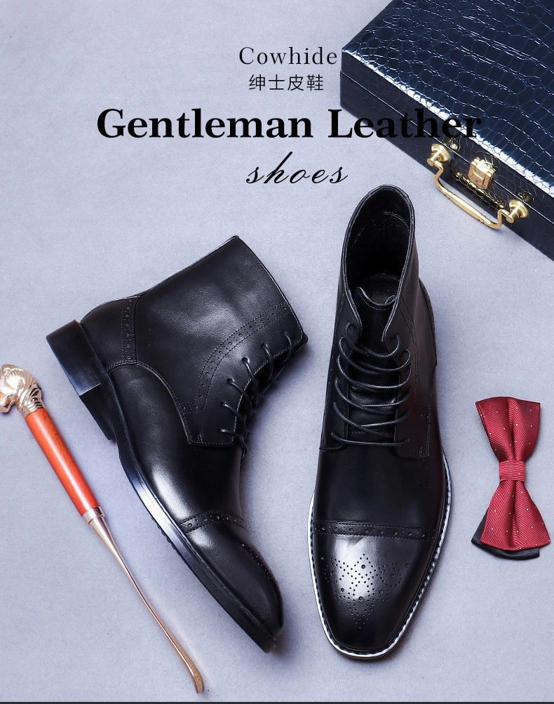 Luxury Men&prime;s Leather Shoes for Elegant Dressing