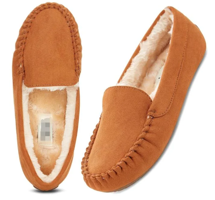 Womens Indoor/Outdoor Basic Memory Foam Moccasin Slipper Outdoor Shoes