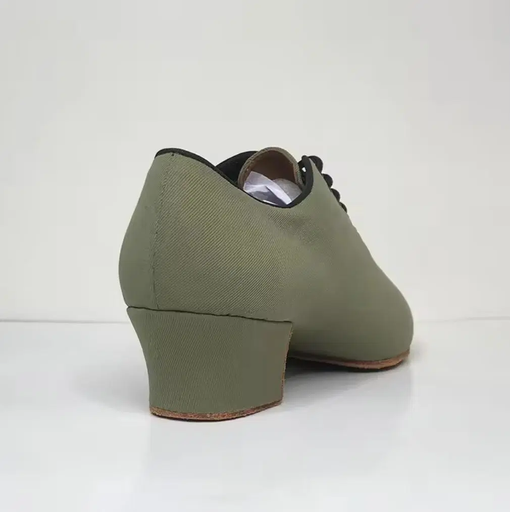 Green Fabric Women Dance Shoes