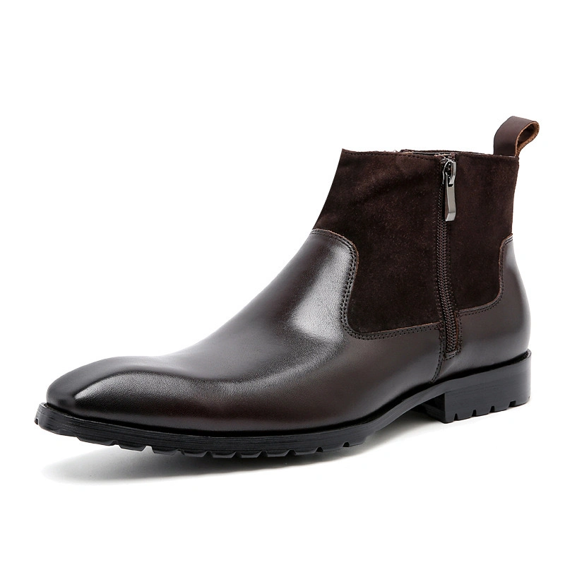 Elegant Leather Winter Shoes for Men - Classic Style Boots