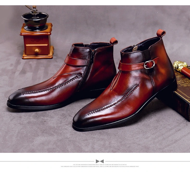 Elegant Classic Style Leather Men&prime;s Dress Shoes