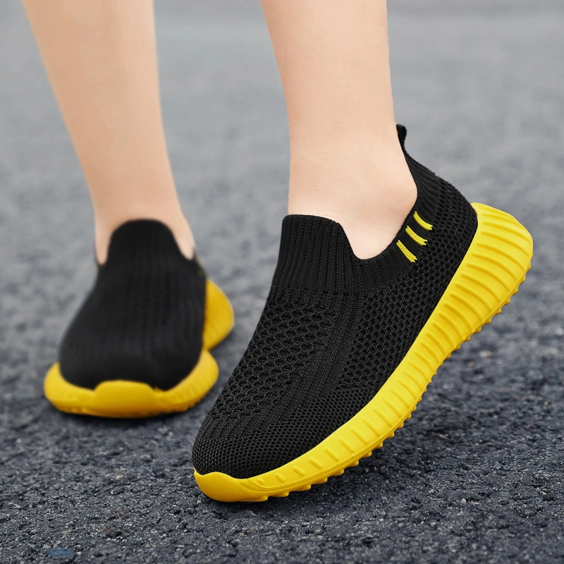 Spring Fly-Knitted Children&prime;s Shoes Slip-on Casual Shoes 28-40