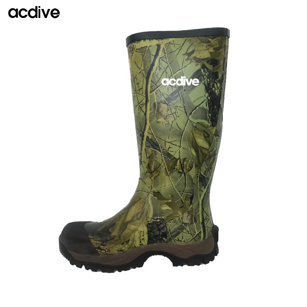 Hot Sale Adult Artificial Fur Neoprene Thermal Viscose Strengthen Round Toe Camo Snow Rain Outdoor Sports Boot