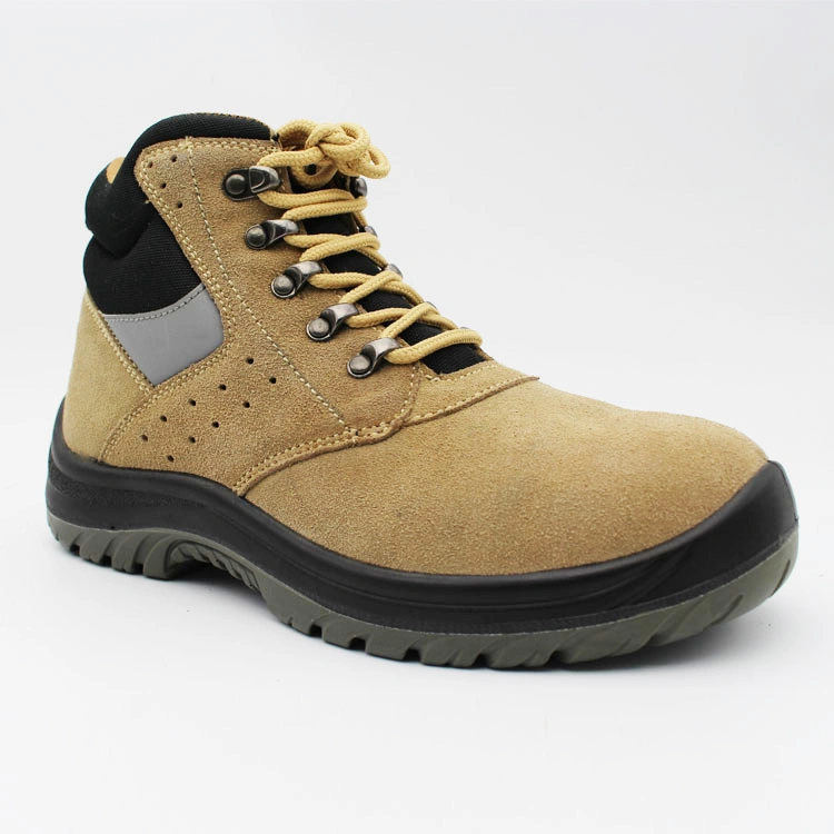 Suede Leather with Steel Toe-Cap Safety Footwear Working Shoes