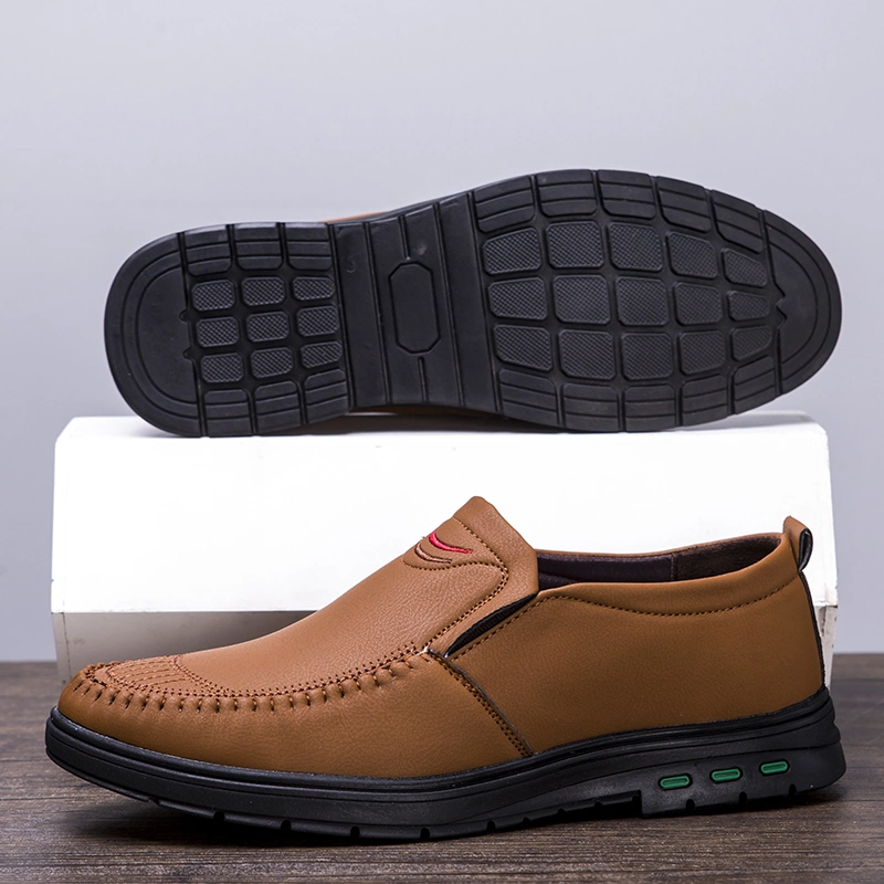 Men New Style PU Leather Lightweight Slip-on Breathable Shoes