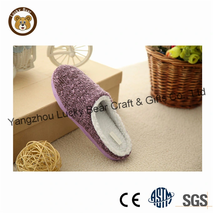 Knitted Cashmere Fabric Home Slipper Indoor Slipper Cheap Shoes for Women