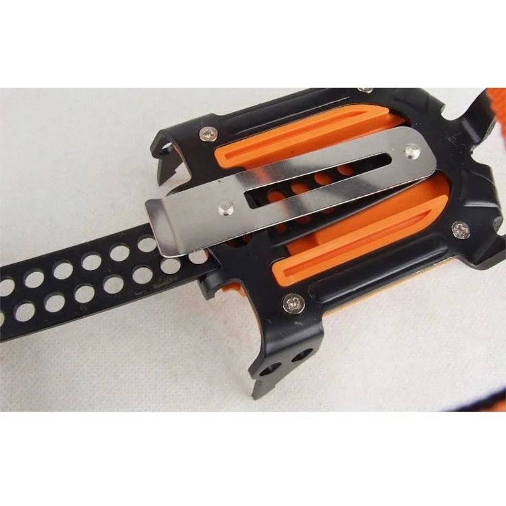 Mountaineering Steel Ice Grippers Crampon Traction Travel Gear Ci20078