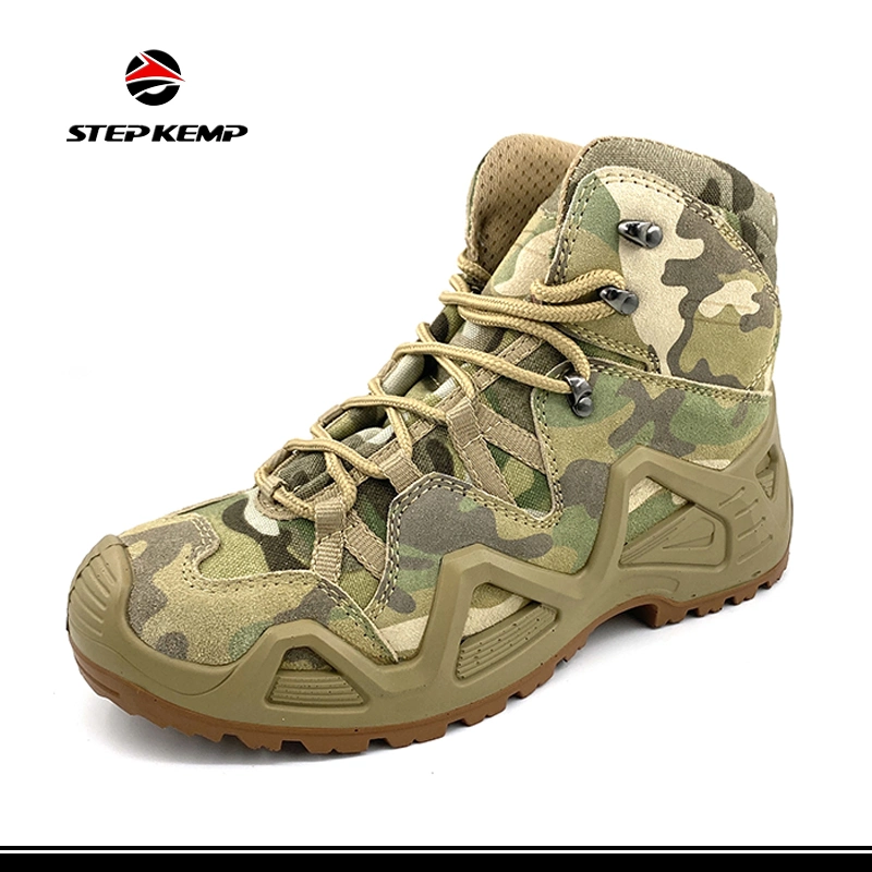 Newest Outdoor Hiking Leather Men Boots Tactical Combat Shoes Ex-23h8073