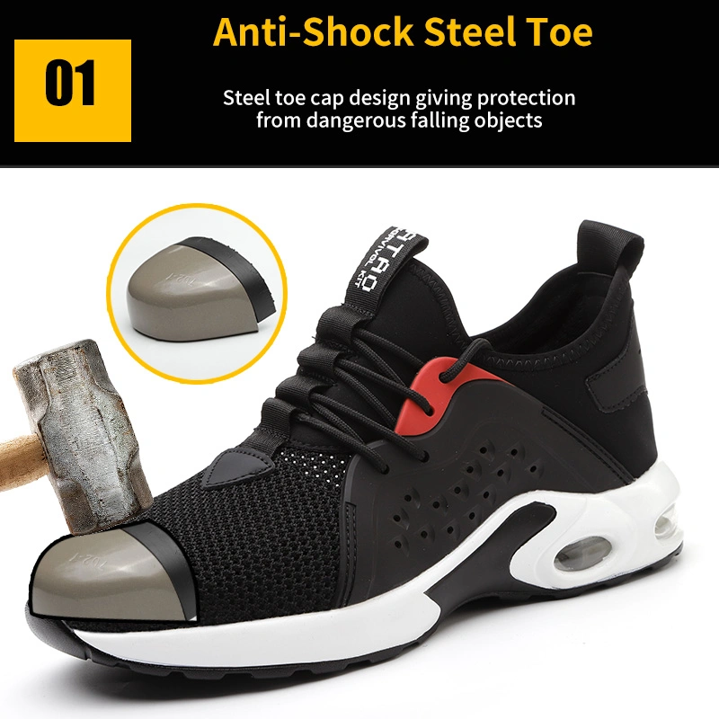 Breathable Light Weight Sports Safety Shoes Steel Toe Man Work Shoes Fashinable Safety Shoes