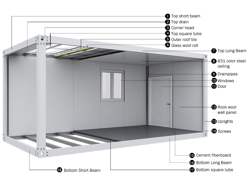 Foldable Prefab Houses Mobile Container Apartment Hospital