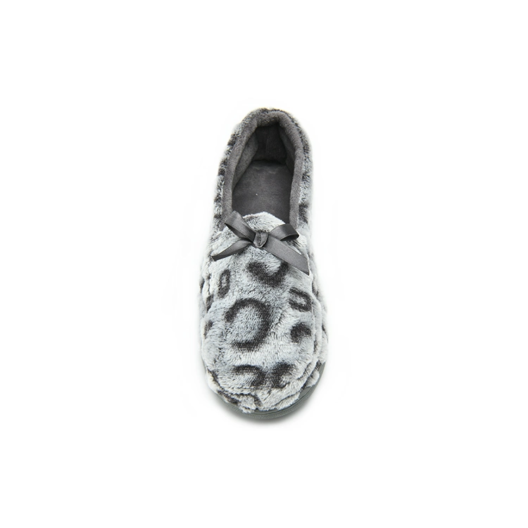 Factory Wholesale Trendy Leopard Mule TPR Outsole Indoor Bedroom Women Comfort Slippers