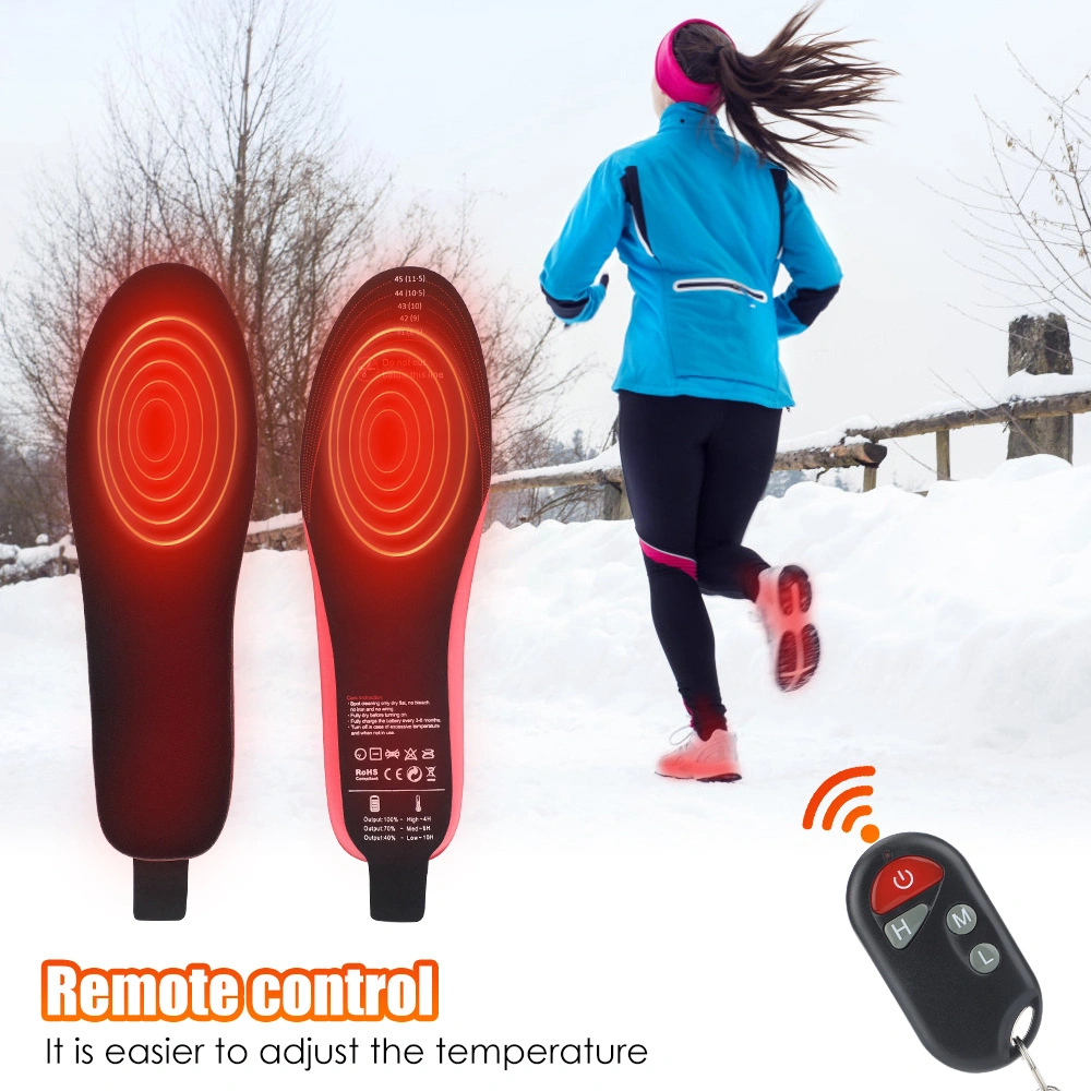 Heated Insoles Rechargeable Wireless Winter Warmer Heating Foot Pad Remote Control Electric Heated Shoe Insole