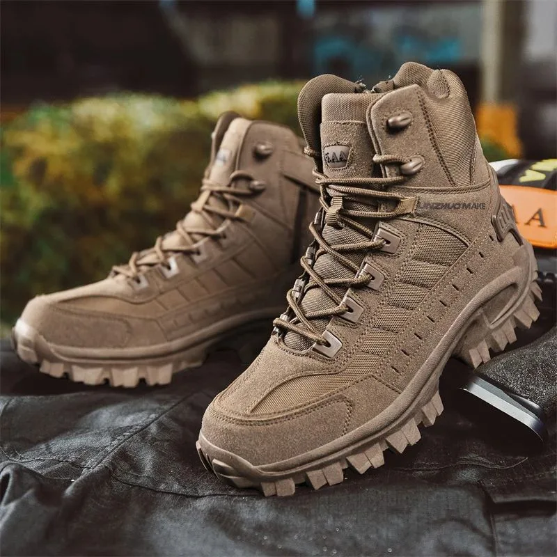 Wholesale Hard-Wearing Anti-Skid Armed Walking Boots Ankle Boot Engineering Work Safety Shoes