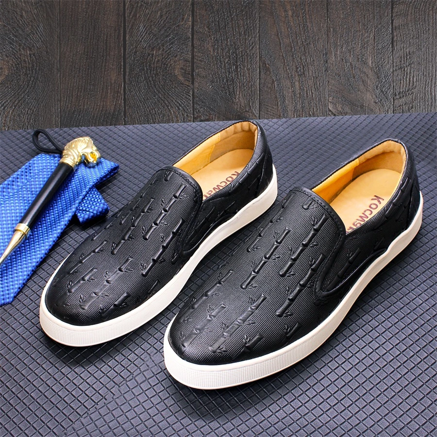 Custom Men&prime;s Leather Casual Shoes Lofer Shoes Soft Comfortable Footwear Outdoor Driving Men Elegant Flat Leather Shoes