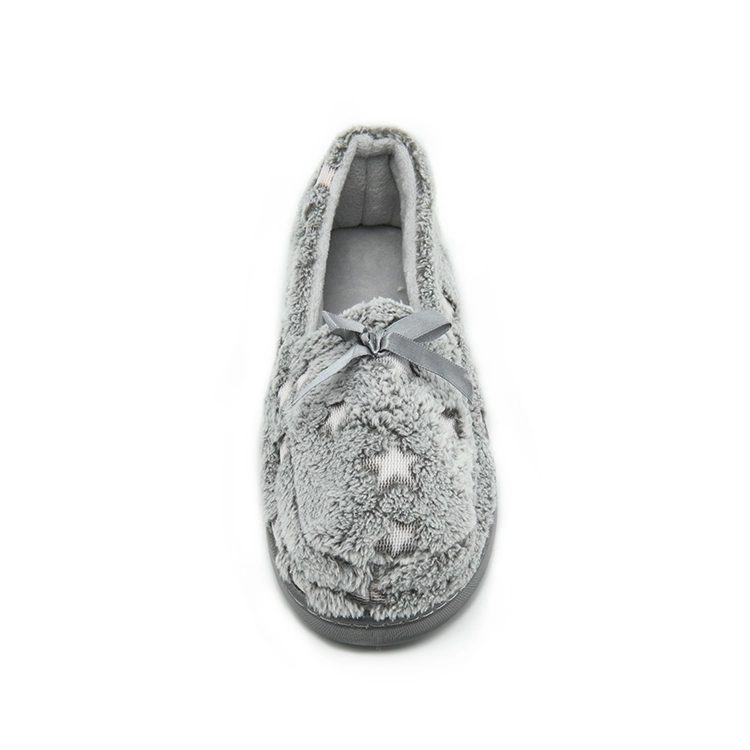 Factory Wholesale Trendy Embossed Star Mule Slippers TPR Outsole Indoor Bedroom Women Comfort Shoe