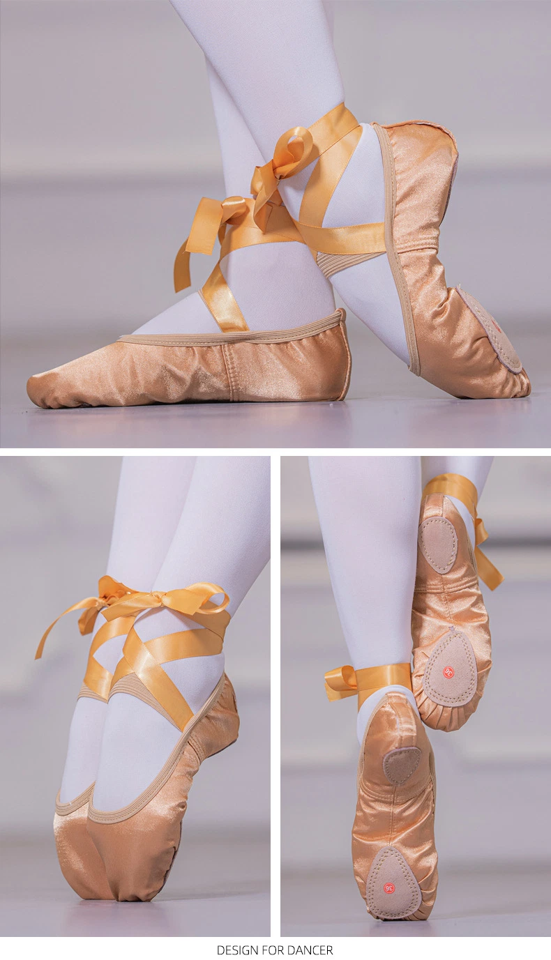 Satin Dance Shoe Ballet Pointe Shoes for Women