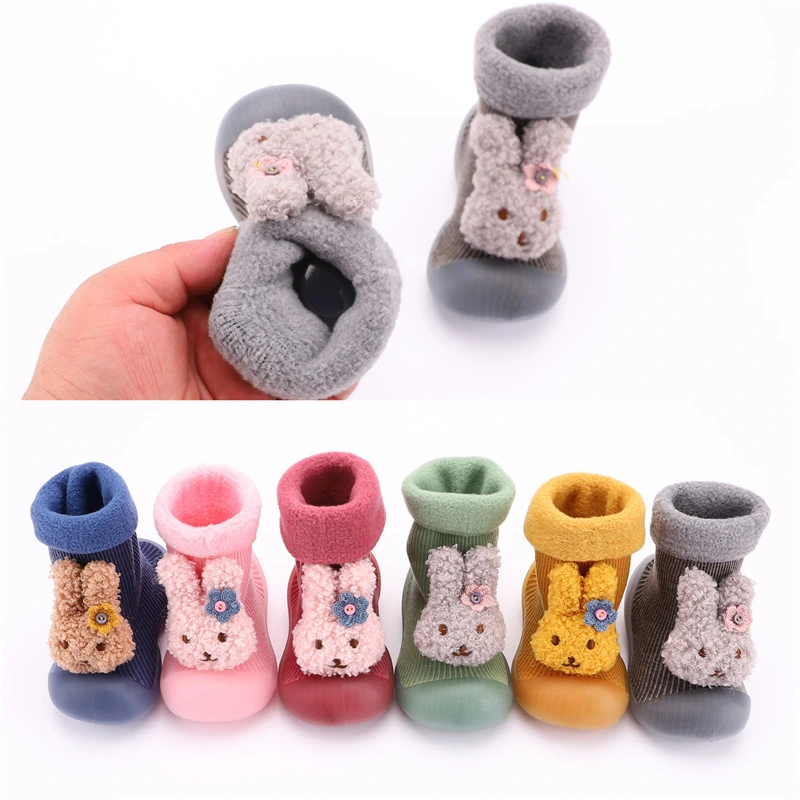 Xianghui Baby Boy Girls Toddlers Moccasins Non-Skid Indoor Slipper Shoes Socks