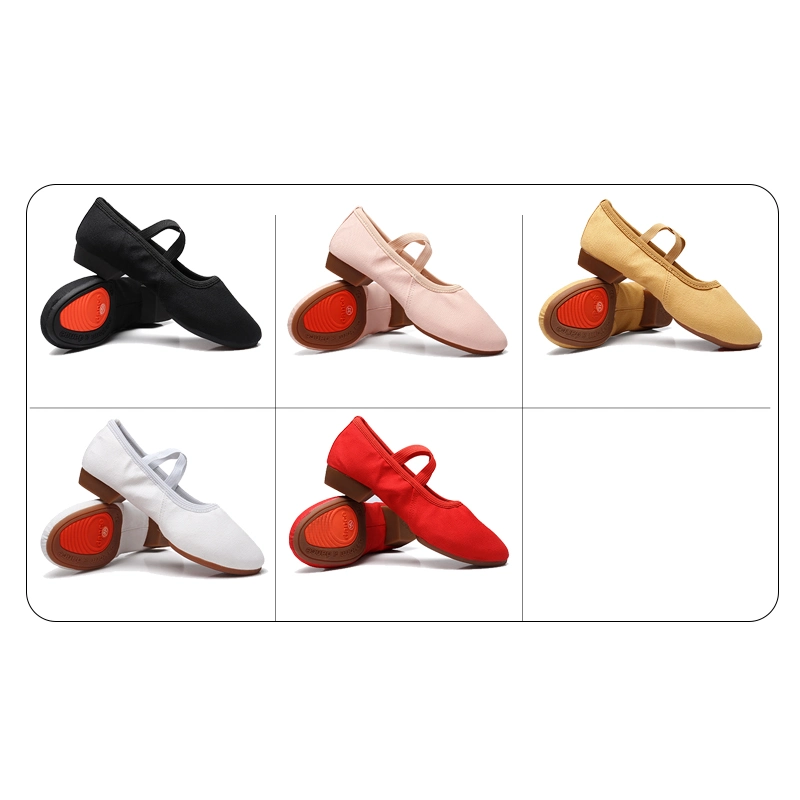 Women Wholesale Custom Children Canvas Soft Sole Ballet Dance Shoes