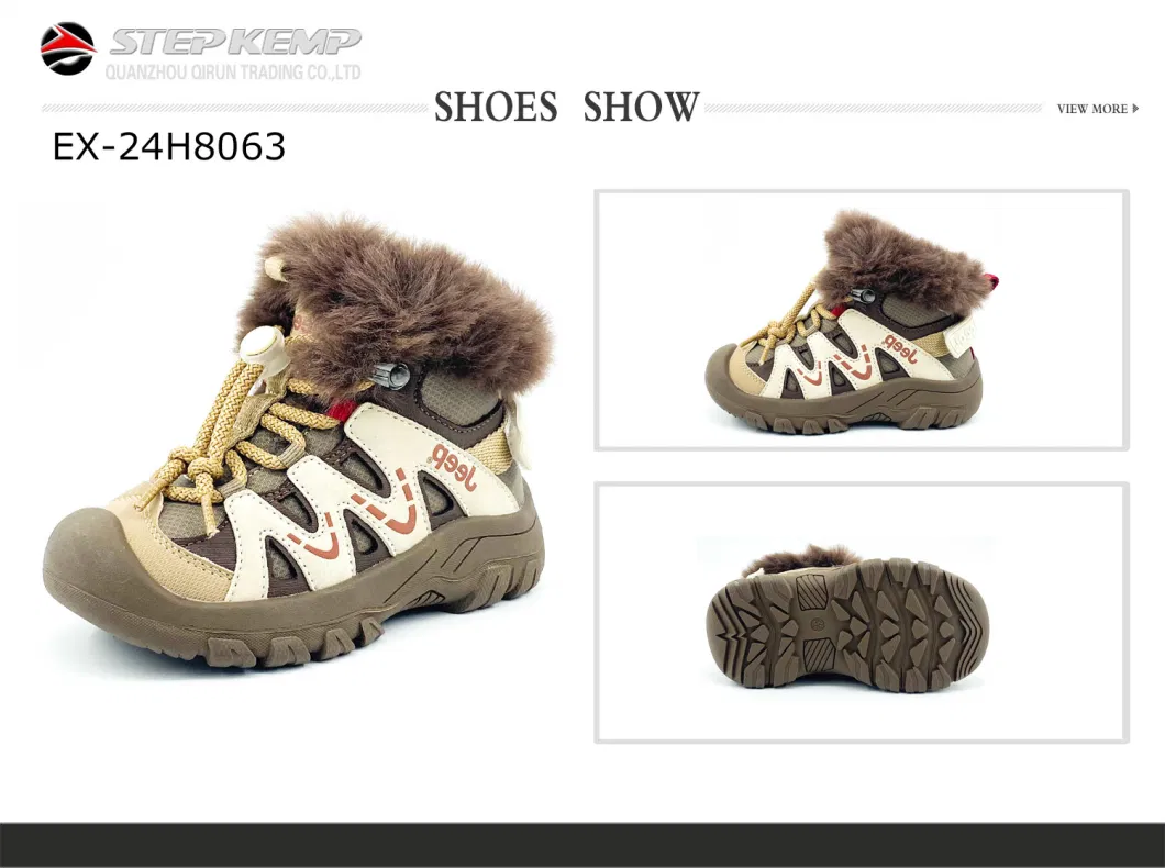 Fashionable Outdoor Waterproof Children&prime;s Shoes Hiking Camping Snow Boots Ex-24h8063