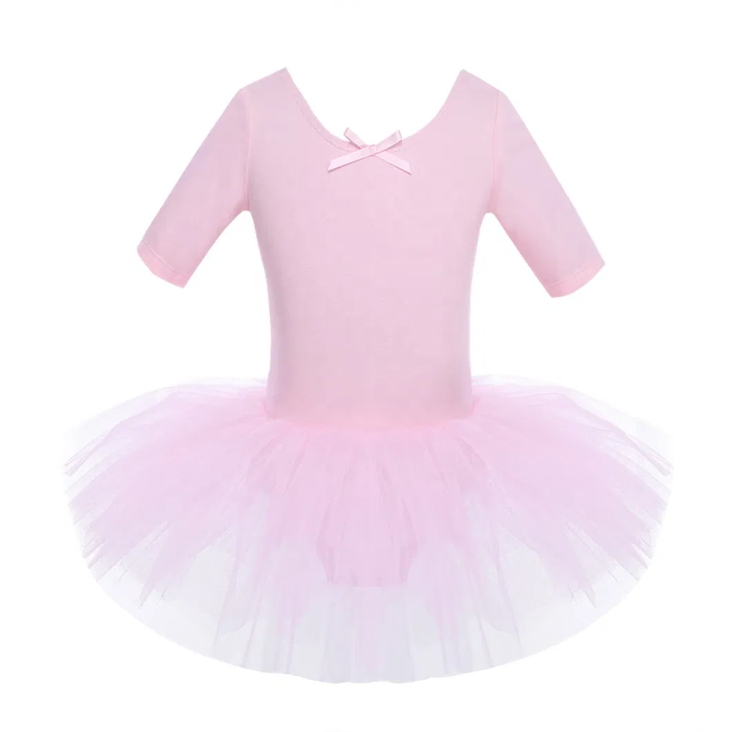 Dance Leotard Skirt Cutout Back Ballet Dance Tutu Dress Gymnastics Dancewear Costumes