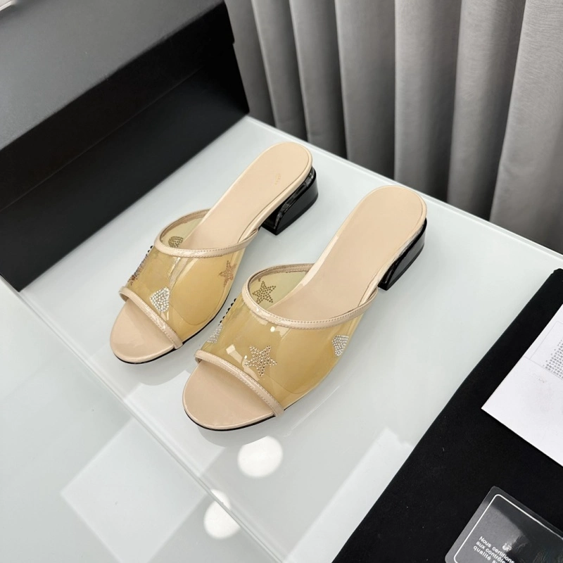 Top Quality Silk Crystal Buckle Pointed Toes Mules Heels High-Heeled Stiletto Heel Slippers Slide Luxury Designer Shoe Dinner Party Women Designer Shoes