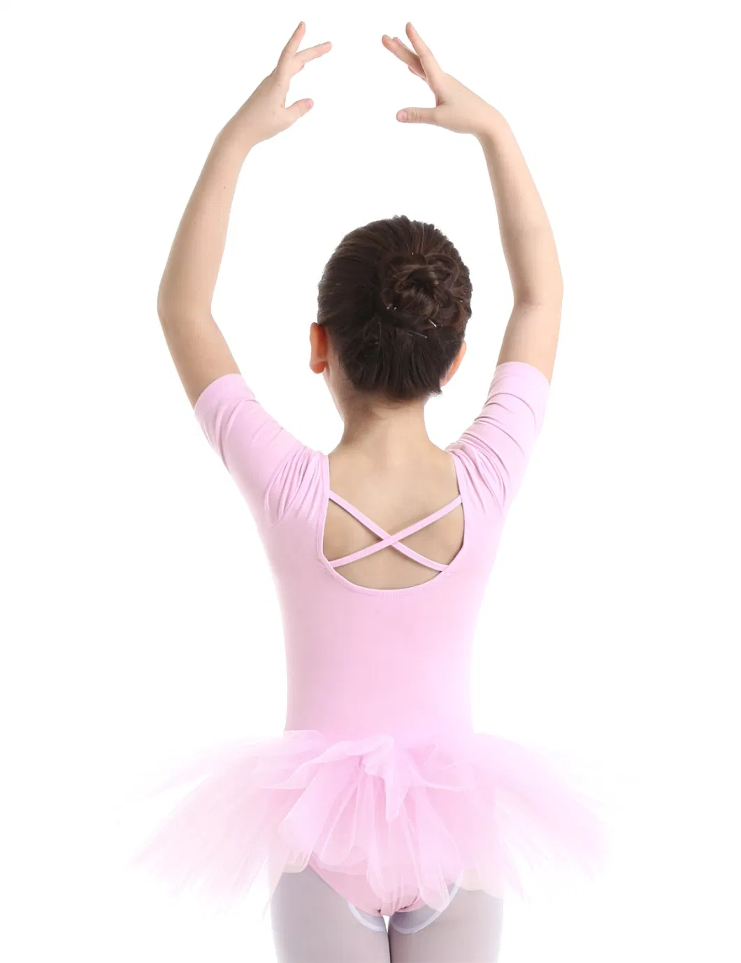 Dance Leotard Skirt Cutout Back Ballet Dance Tutu Dress Gymnastics Dancewear Costumes