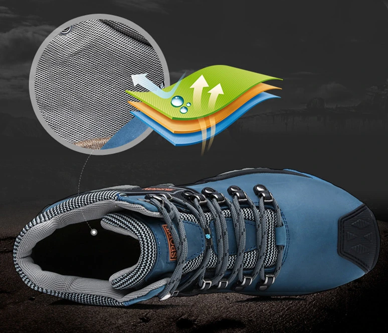 Mountain Climbing Shoes Waterproof Anti-Slip Trekking Sneakers Ankle Men Hiking Shoes