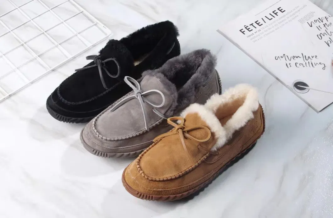 Best Selling Super Fuzzy Moccasins for Leisure Time Women Style