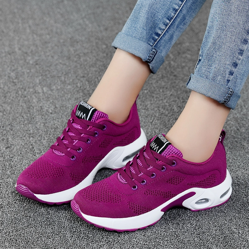 Women Sneaker Mesh Running Shoes Ladies Walking Dancing Sports Shoes Outdoor Air Cushion Breathable Footwear Lace up Sneakers