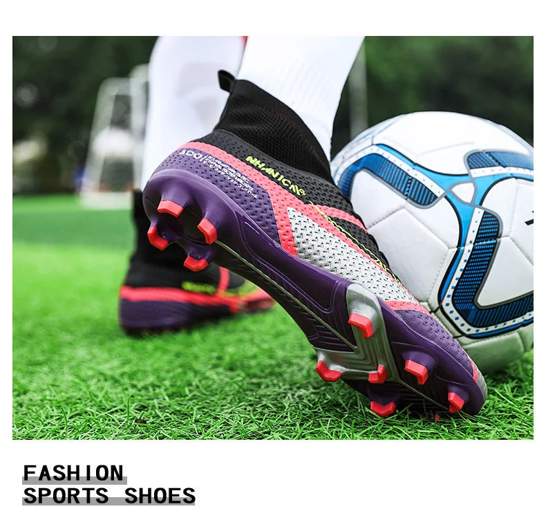 Professional Football Shoes Non-Slip Wear-Resistant Soccer Outdoor Sports Train Shoes for Men