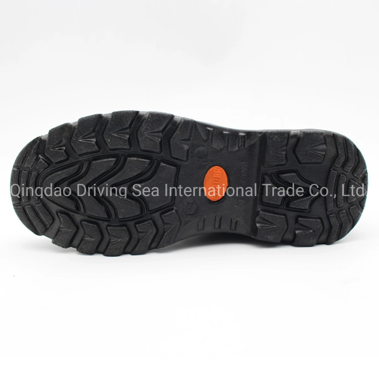 Black Waterproof PU Leather Injection Safety Shoes