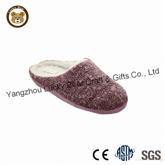 Knitted Cashmere Fabric Home Slipper Indoor Slipper Cheap Shoes for Women