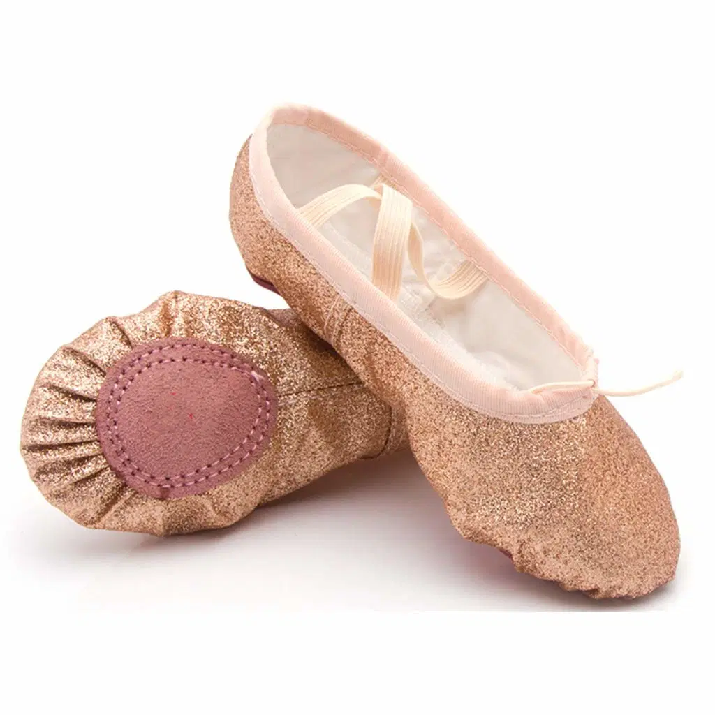 Ballet Shoes Split-Sole Slipper Flats Glitter Colors Ballet Dance Shoes