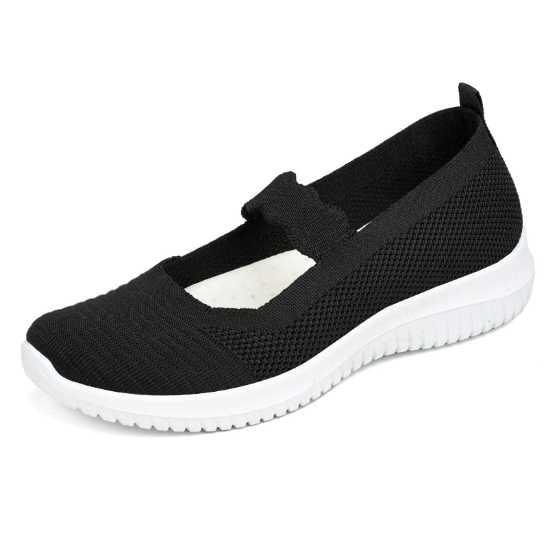 Fashion Spring and Summer Shallow Mouth Slip on Comfortable Breathable Upper Casual Mother Flat Shoes Athletic Sports Shoes Replica Sneakers