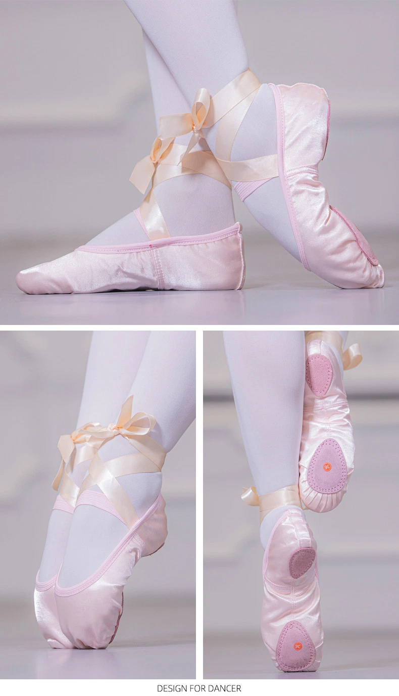 Satin Dance Shoe Ballet Pointe Shoes for Women