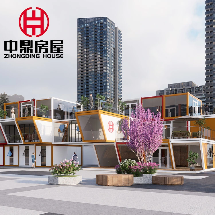 Prefab Container House Apartment Office Family Business Prefabricated Steel Structure Coffee Shop Wooden Style