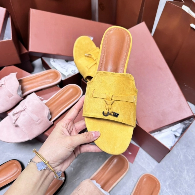 Leather Special Original Replicas Brand Online Store Soft Home Flat Women Mule Slippers