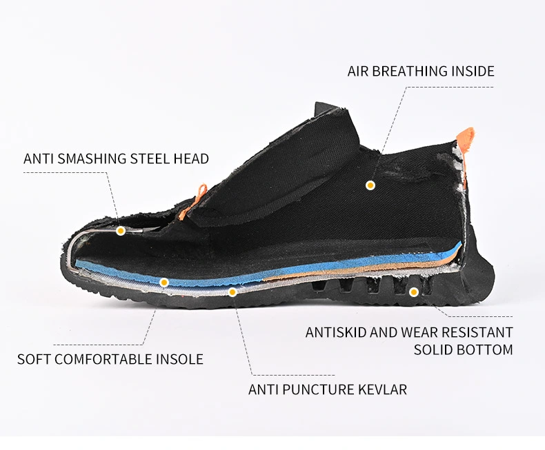 Lightweight Sport Safety Shoes Working Shoes with Steel Toe