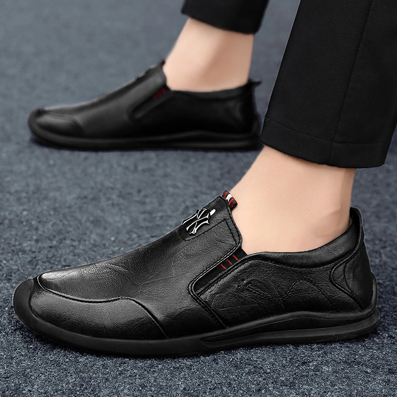 Men&prime; S Lazy Shoes with Soft Leather Top and Comfortable Casual Shoes