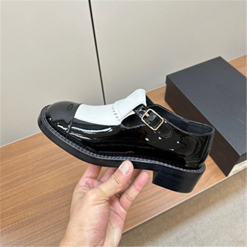 Patent Leather Doll Loafers High Quality Women&prime;s Shoes