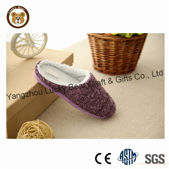 Knitted Cashmere Fabric Home Slipper Indoor Slipper Cheap Shoes for Women