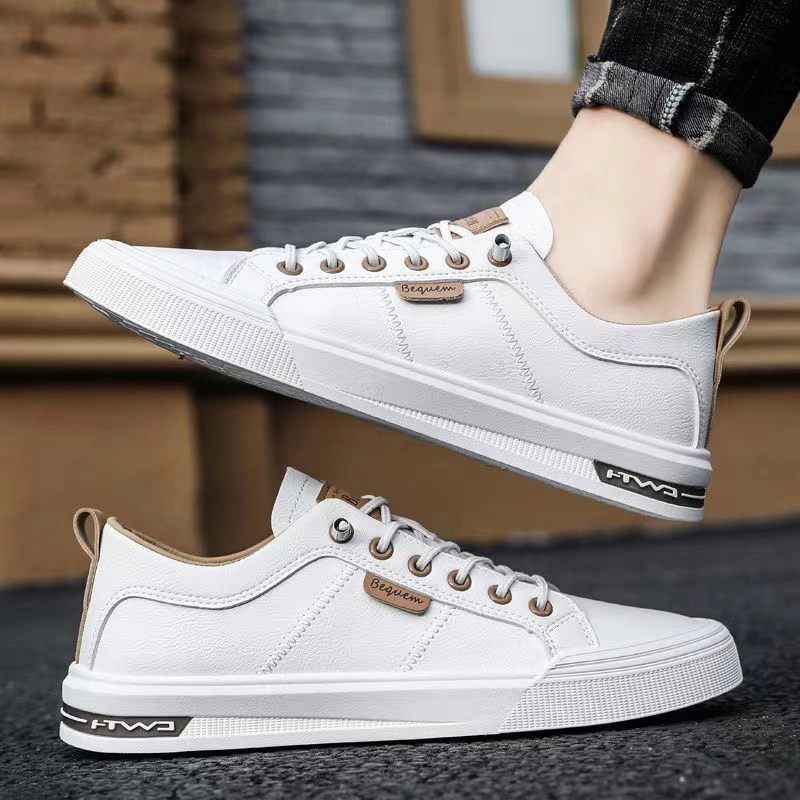 Fashion Walking Style Sneakers Slip-on Casual Shoes Leather Shoes for Men