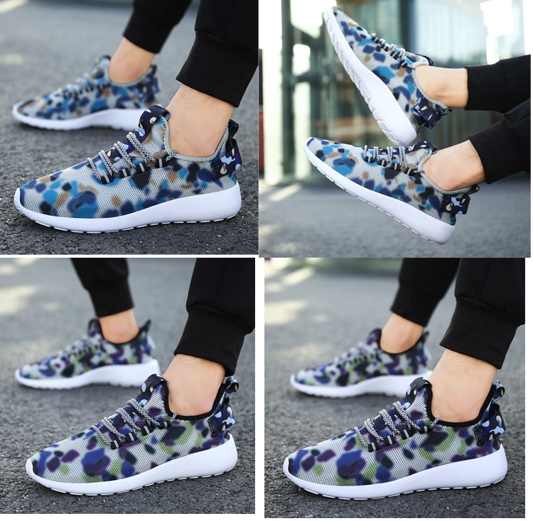 Fly-Knitted Fabric Upper Fashion Sneakers Men and Women Casual Shoes