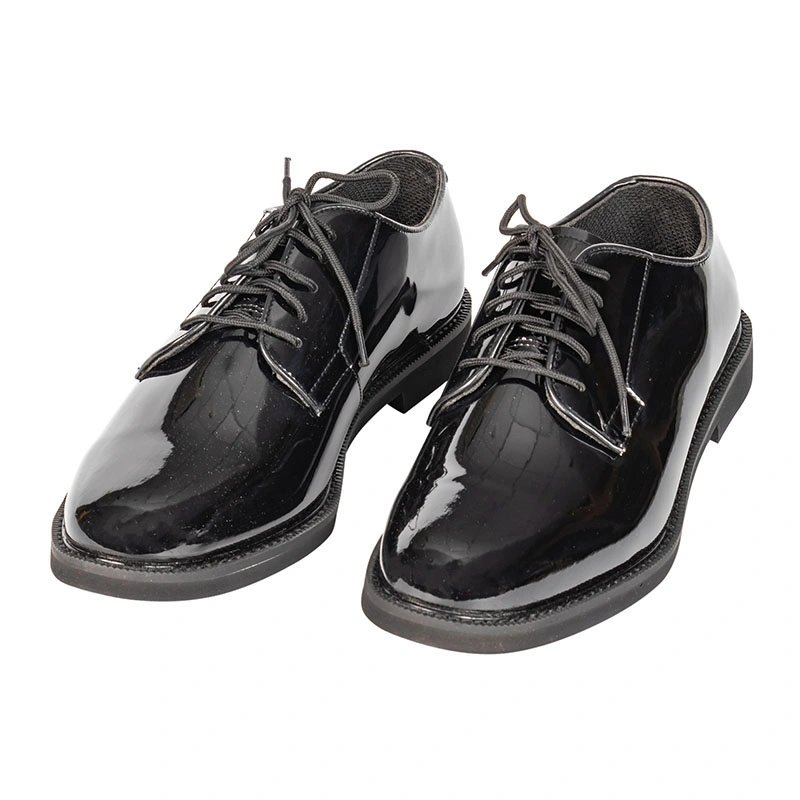 Black Shiny Shoes Made by PU Leather for Army Officer