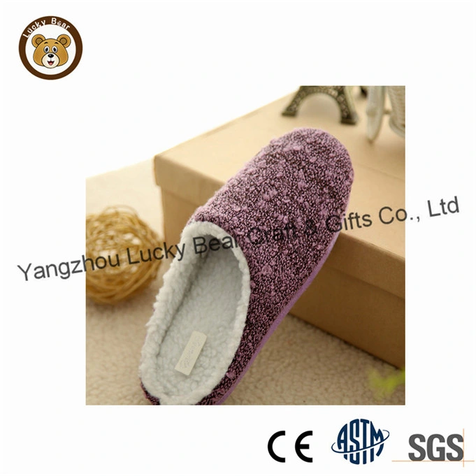 Knitted Cashmere Fabric Home Slipper Indoor Slipper Cheap Shoes for Women