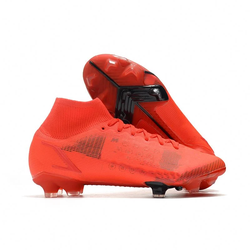 Men 14th Soccer High Low Cut Fully Knitted Waterproof Fg Football Shoes Superfly 8 Fg 39-45