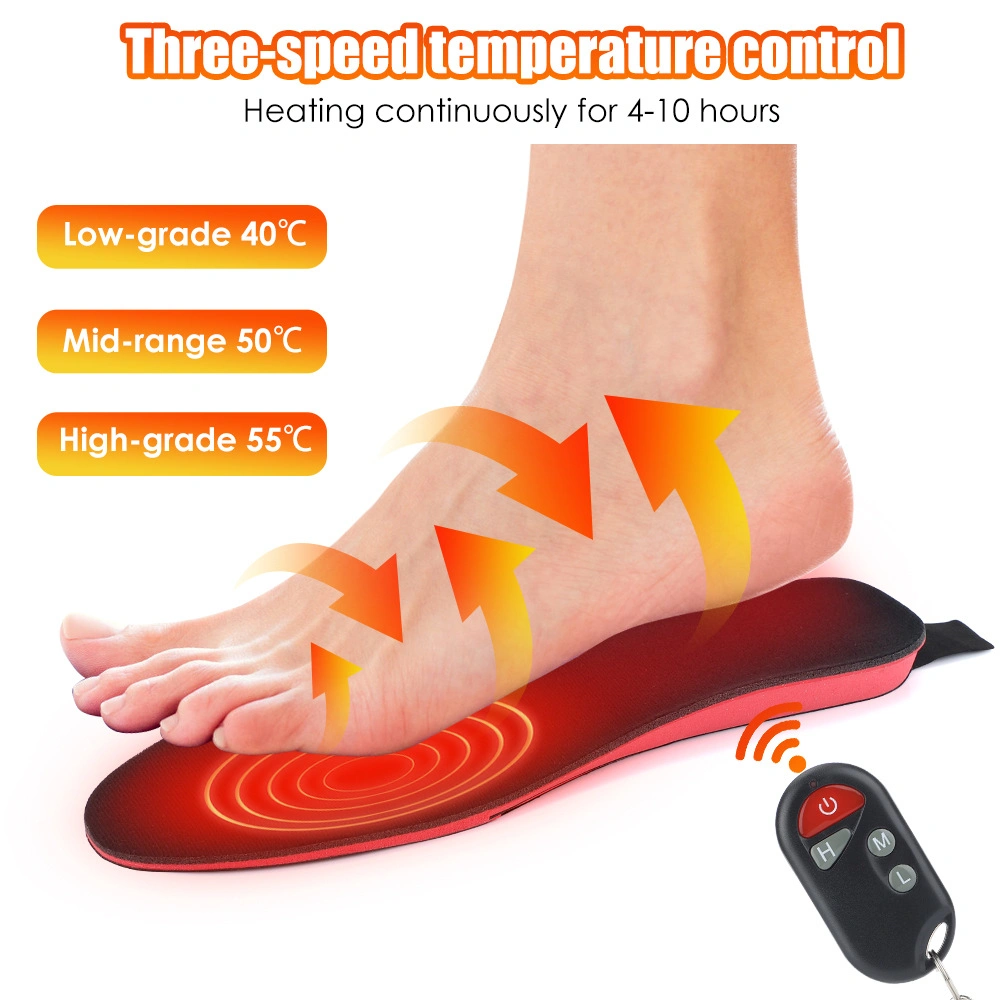 Heated Insoles Rechargeable Wireless Winter Warmer Heating Foot Pad Remote Control Electric Heated Shoe Insole