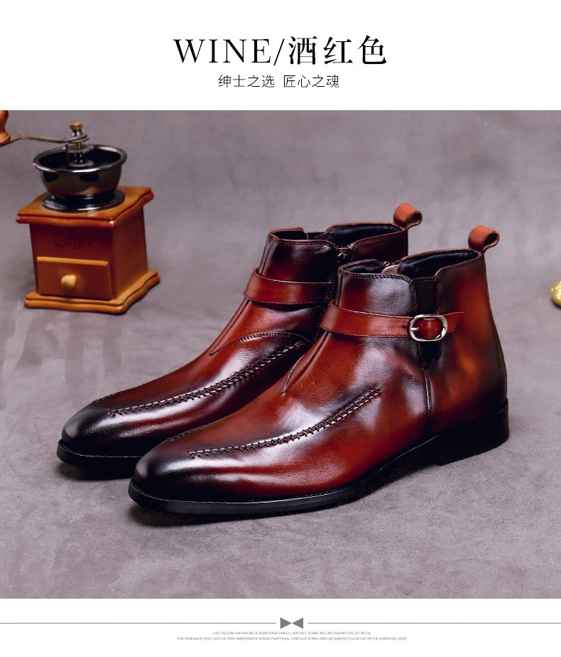 Elegant Classic Style Leather Men&prime;s Dress Shoes