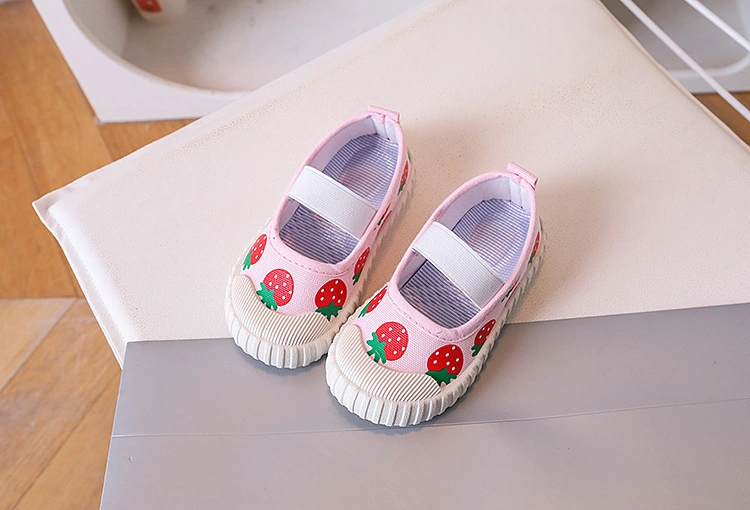 Girls&prime; Espadrilles 2024 Spring New School Dance Shoe Cover Feet Comfortable Soft Soled Small White Shoes 1 to 6 Years Old